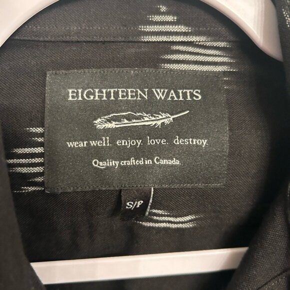 Eighteen Waits Black Patterned Men's Shirt - Picture 3 of 5